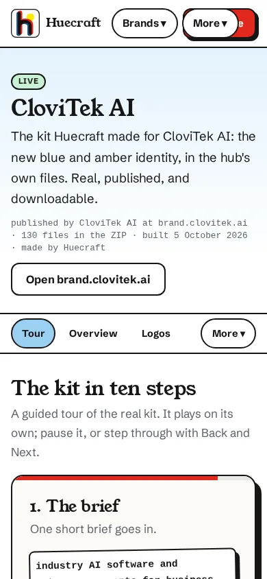 The new CloviTek AI kit tour at 390 pixels wide