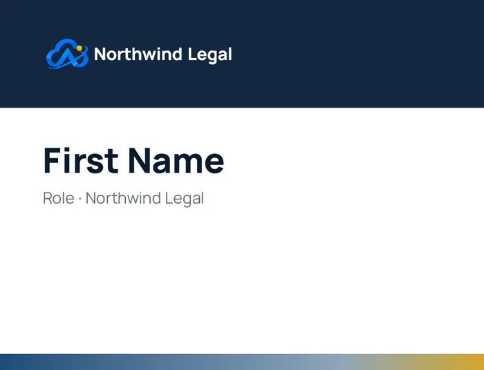 Name badge, from the Northwind Legal kit