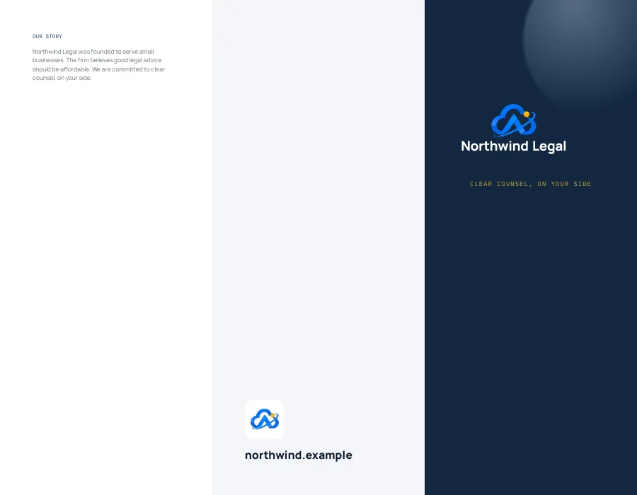 Brochure, from the Northwind Legal kit
