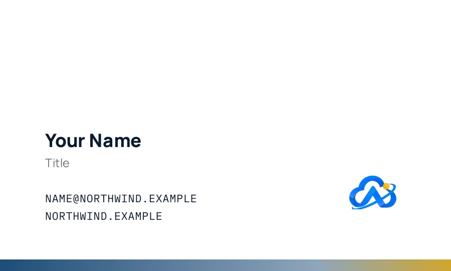Business card, back, Northwind Legal