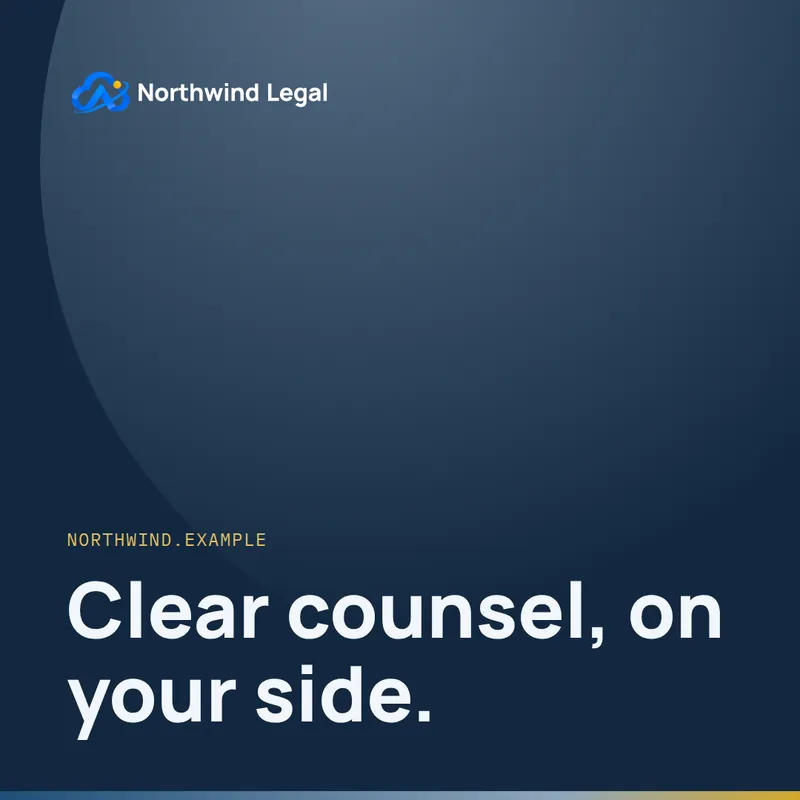 Instagram post, from the Northwind Legal kit