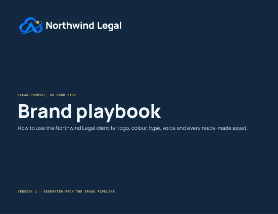 Playbook cover page of the Northwind Legal sample