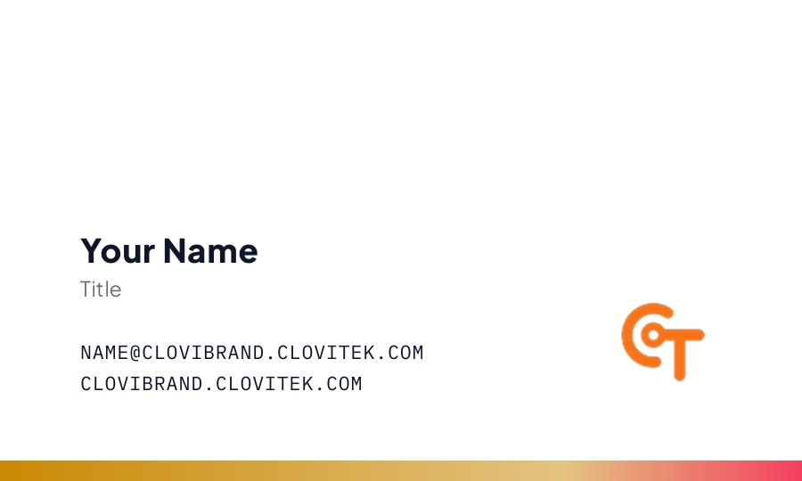 business card back